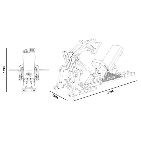 Presse à cuisse de musculation pour professionnel - capacité de charge 400 kg - vue 4