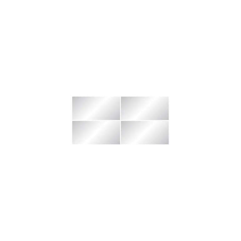Lot de 4 miroirs rectangulaire pour salles de sport - 45 x 15,5 cm - vue 1
