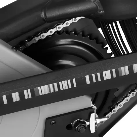 Vélo air bike pour cardio-training avec tableau de bord - vue 6