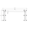 Barre de traction murale de haute qualité à fixation murale - 110 cm de longueur - vue 2