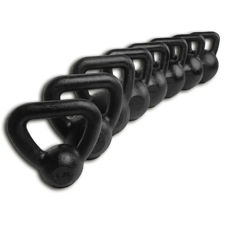 Kettlebells en fonte avec fond en caoutchouc 4 à 32 kg - vue 3