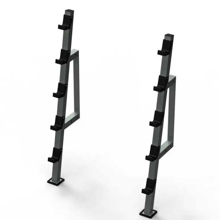 Repose barre de musculation à montage mural ou fixe pour 5 haltères