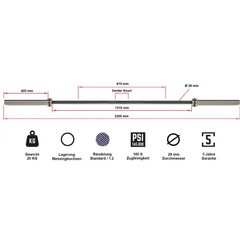 Barre droite olympique pour training complet - vue 6