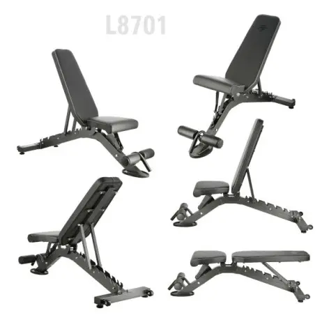 Banc de musculation réglable position déclinée avec rouleau de blocage - vue 6