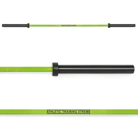 Barre de musculation olympique verte ATX - vue 2