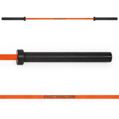 Barre de musculation olympique en céramique orange - vue 2