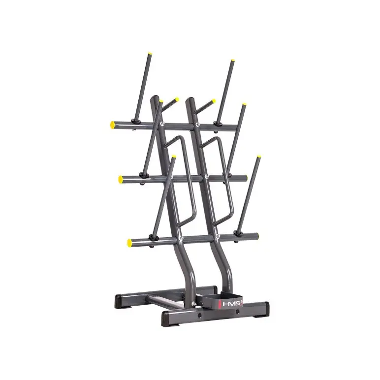 Supports de rangement pour trainings de sport.