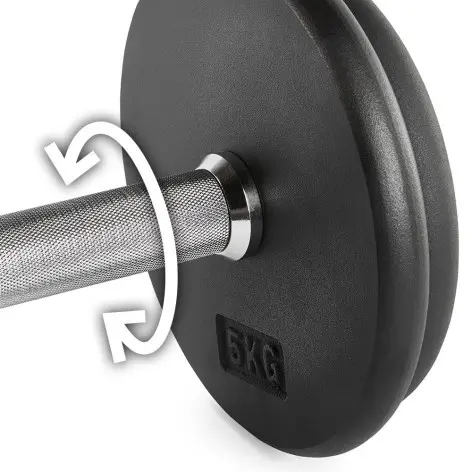 haltères en fonte avec poignées rotatives - vue 3