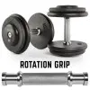 haltères en fonte avec poignées rotatives