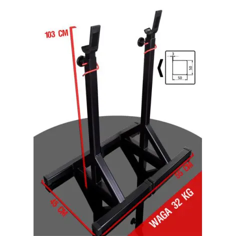 Chandelles de musculation - Rack pour espace sportif professionnel - vue 4