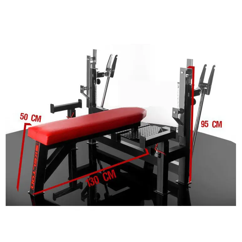 Banc de musculation plat pour exercices de développé couché.