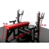 Banc de musculation plat pour exercices de développé couché.