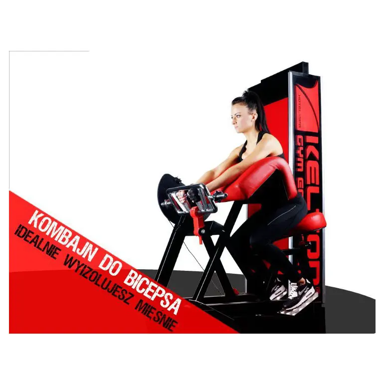 Station curl biceps à charges guidées pour salles de musculation