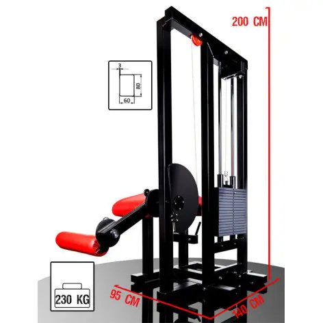 Station de musculation pour les cuisses allongée - vue 7