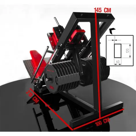 Hack squat presse à cuisses et mollets - vue 5