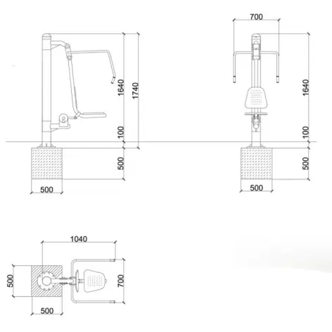 Atelier extérieur pour musculation des pectoraux - vue 4