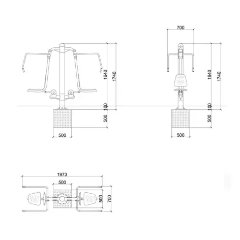 Station pectoraux outdoor pour mairies et administrations - vue 2