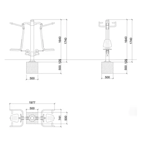Equipement de conditionnement physique en plein air multi-utilisateurs pour parcours sportifs - Epaules - vue 2