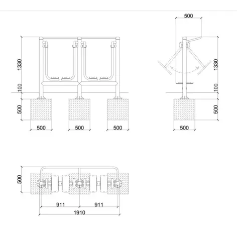 Station d'entraînement de sport outdoor pour parcours de santé - vue 2