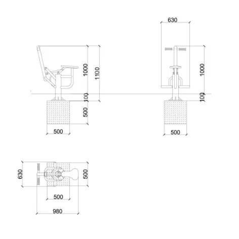 Vélo d'extérieur pour espace de fitness en plein air - vue 3