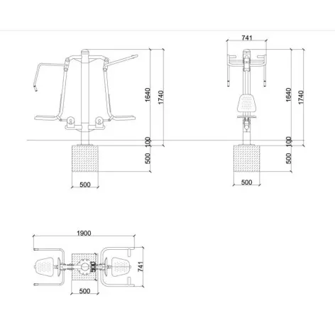 Double stations de musculation pour zone de fitness outdoor - vue 4