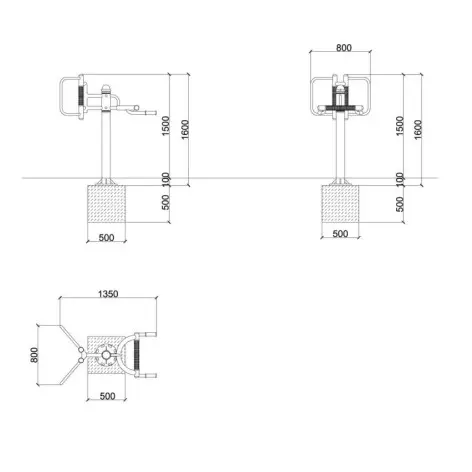 Station de massage dorsaux pour aire de street workout - vue 3
