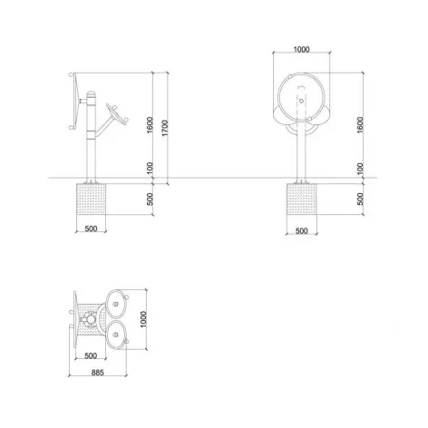 Agrès de musculation Tai Chi pour espace de fitness en extérieur - vue 2