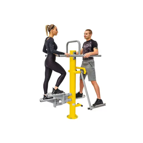 Double stations de fitness pour espace de musculation en plein air - vue 2