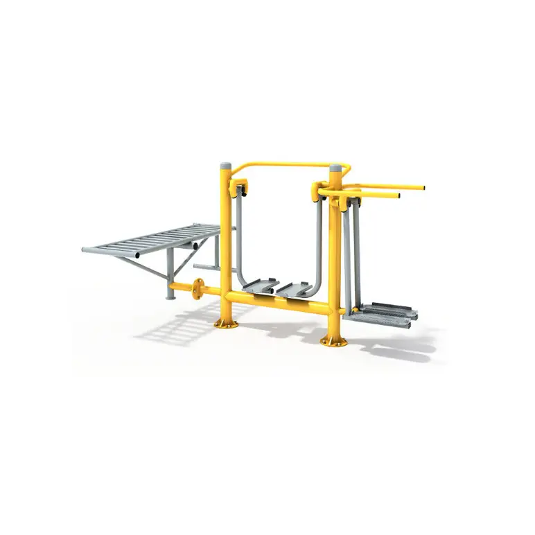 Agrès de musculation 3 en 1 outdoor pour training en aire de street workout extérieure