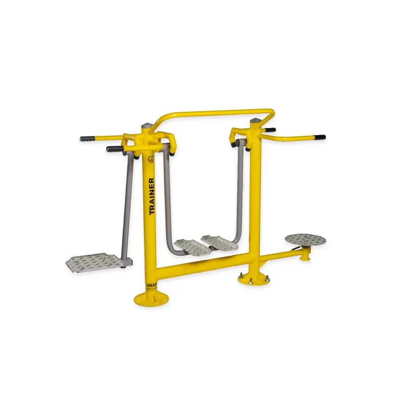 Triple station de fitness pour aire de street workout