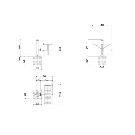 Banc de fitness en plein air pour parc de musculation - vue 2