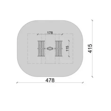 Double structure de musculation pour parc de fitness outdoor - vue 3