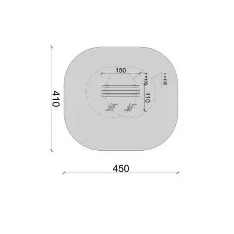 Banc de ville avec pédales pour exercices physiques outdoor - vue 4