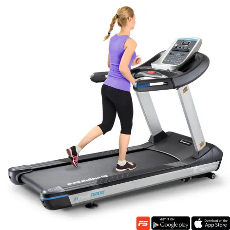 Tapis roulant professionnel pour entrainement cardio avec inclinaison en salle de sport. - vue 2