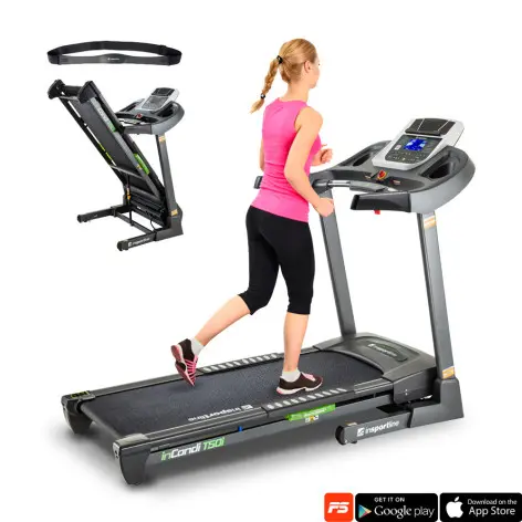 Tapis de course pliable pour séance de cardio explosive en salle de sport. - vue 2