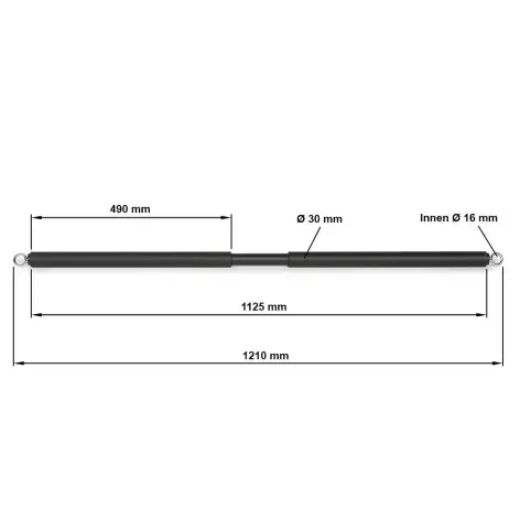 Barre de traction avec oeillets universels d'une longueur de 121 cm. - vue 8