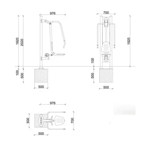 Agrès de fitness en plein air pour parcours sportif - vue 4