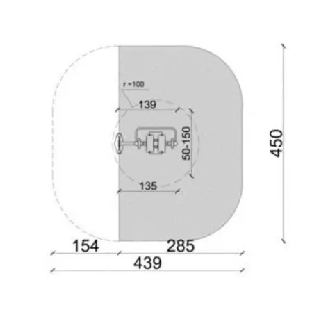 Station de fitness marcheur extérieur pour parcours santé - vue 4
