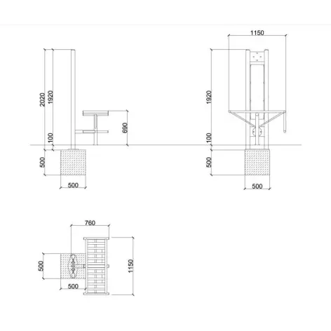 Banc à abdominaux pour fitness en plein air - vue 2