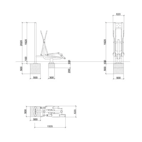 Vélo elliptique pour fitness en plein air - vue 3