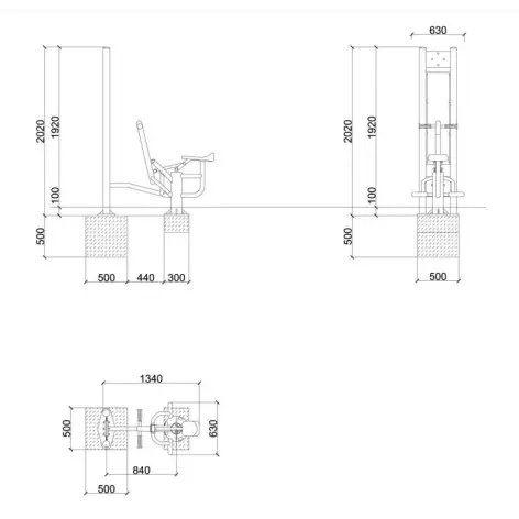 Vélo de cardio outdoor pour aire de street workout - vue 3