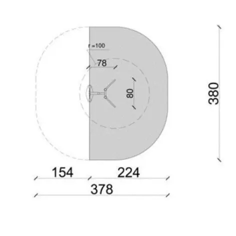 Station de massage horizontale pour parcours santé en plein air - vue 3