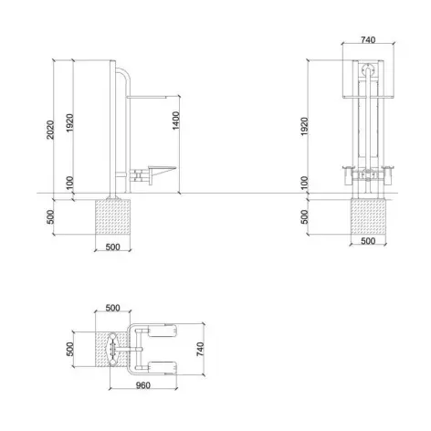 Station de fitness Stepper en plein air - vue 3