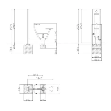 Station de musculation et cardio outdoor pour aire de street workout - vue 3
