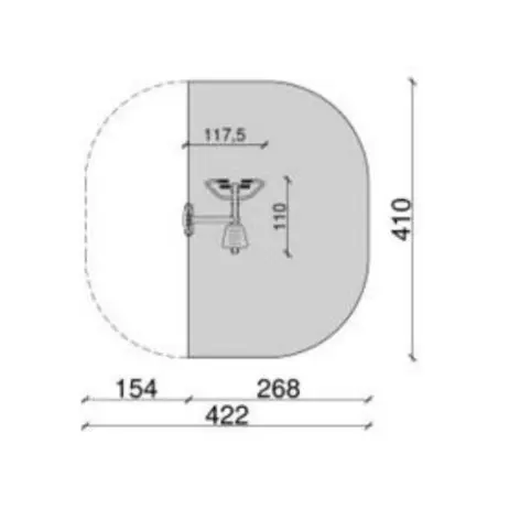 Rameur de fitness et cardio pour parcours santé - vue 3