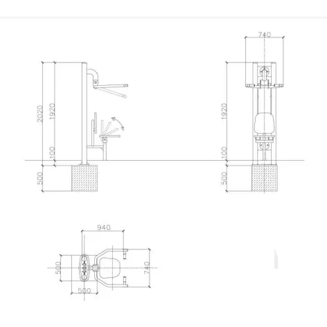 Equipement de musculation en plein air pour mobilité réduite - vue 3
