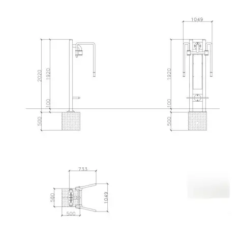 Station butterfly outdoor pour handicapés - vue 2
