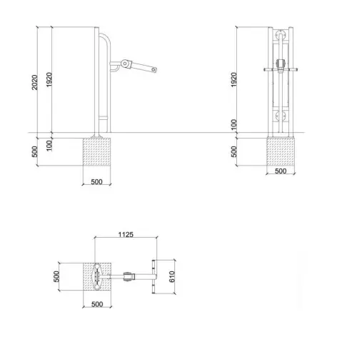Appareil de musculation en plein air adapté aux handicapés - vue 2