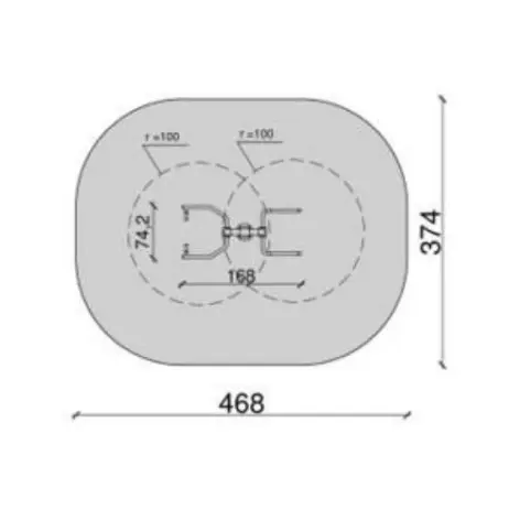 Double agrès de fitness en plein air pour personnes en fauteuil roulant - vue 2