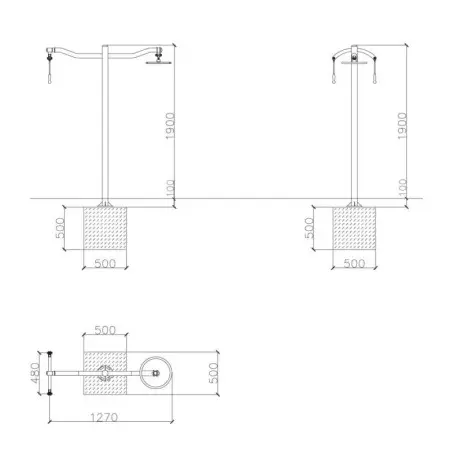 Structure de musculation extérieure accessible aux handicapés - vue 2
